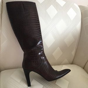 Italian Genuine Leather Knee High Boots